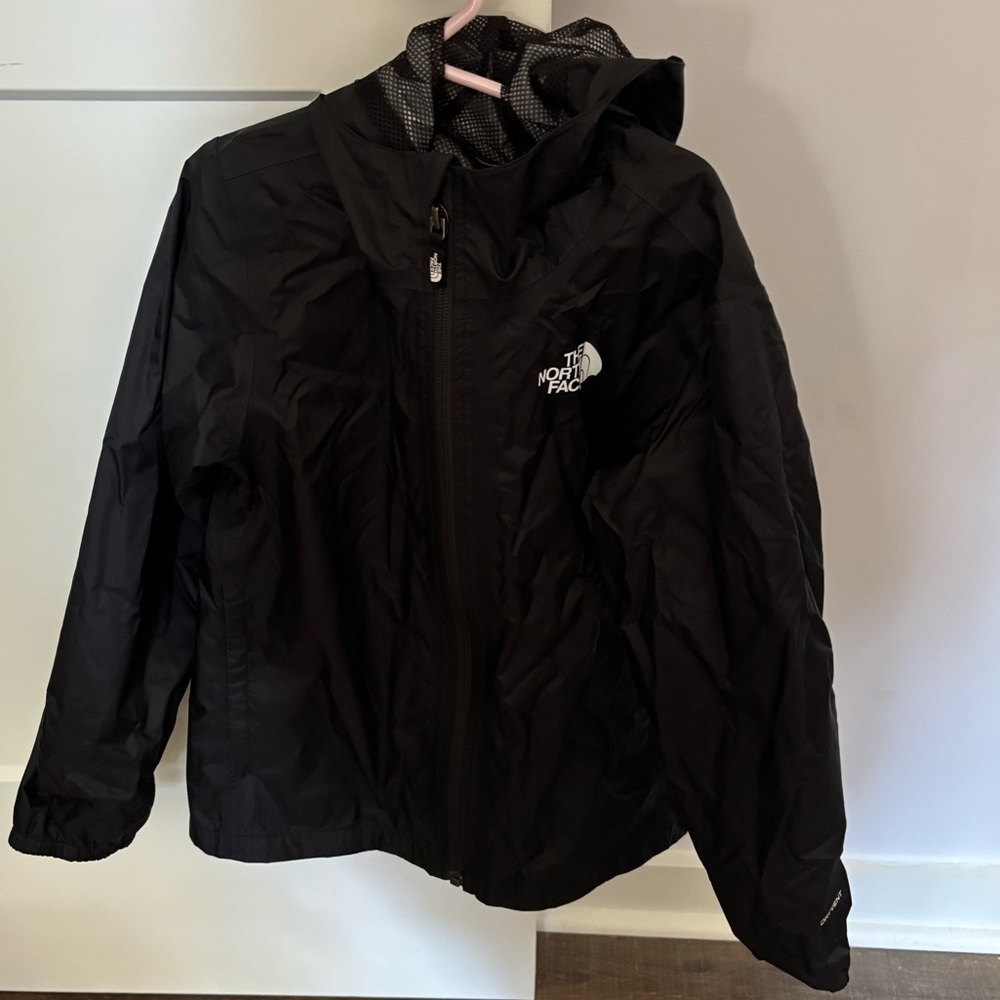 Kids Black North Face Raincoat